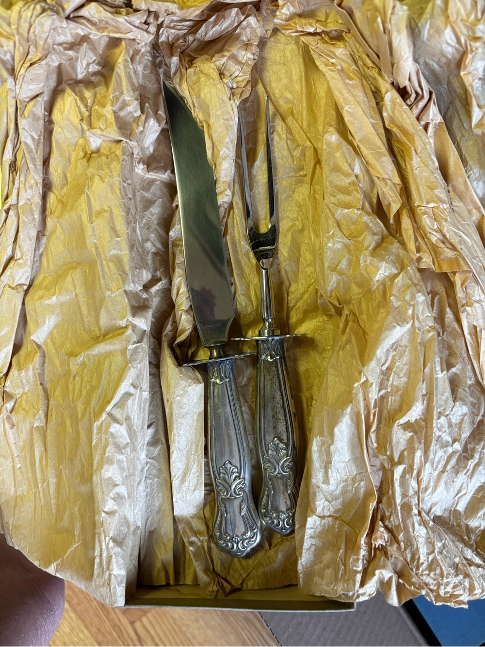 Sterling silver carving set